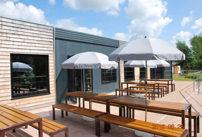 restaurant d’entreprise préfabriqué Terrasse du restaurant d'entreprise Continental