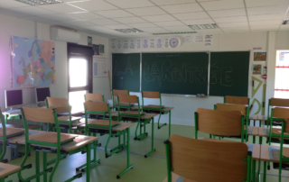 Intérieure d'une salle de classe en modulaire