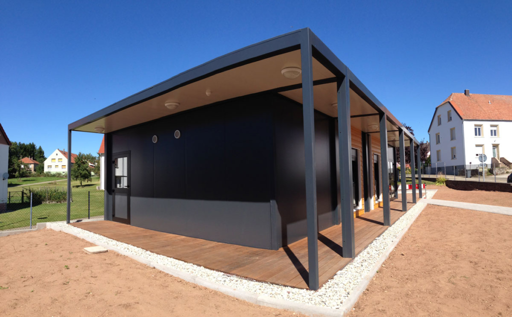 salle de classe temporaire en construction modulaire