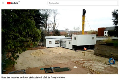 Vidéo : construction d'un périscolaire en modulaire à Maizières-les-Metz en Lorraine