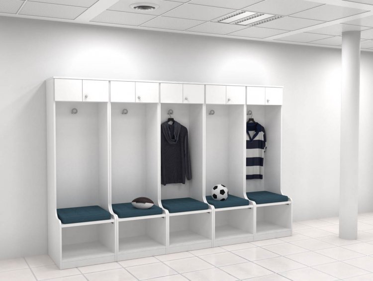 vestiaires sportifs en modules préfabriqués